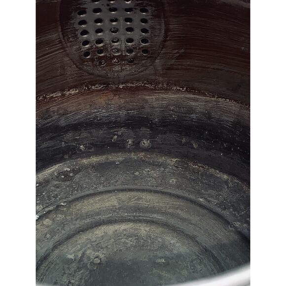 Aluminum Tea Kettle with Red Lid and Handle -Camel Farmhouse Chic ! Gallon GUC - Picture 9 of 13